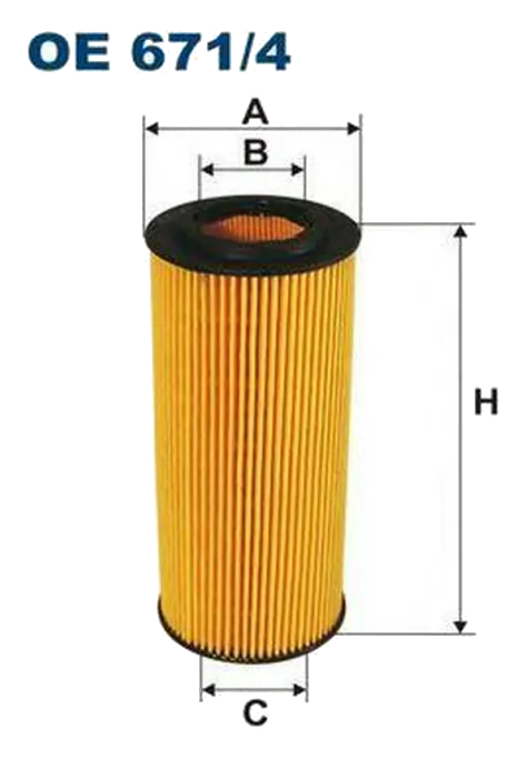 Масляный фильтр Filtron OE671/4 (вставка)